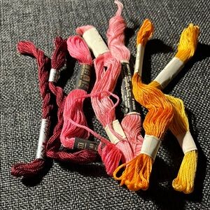 Assorted Embroidery Floss in Pink and Yellow7